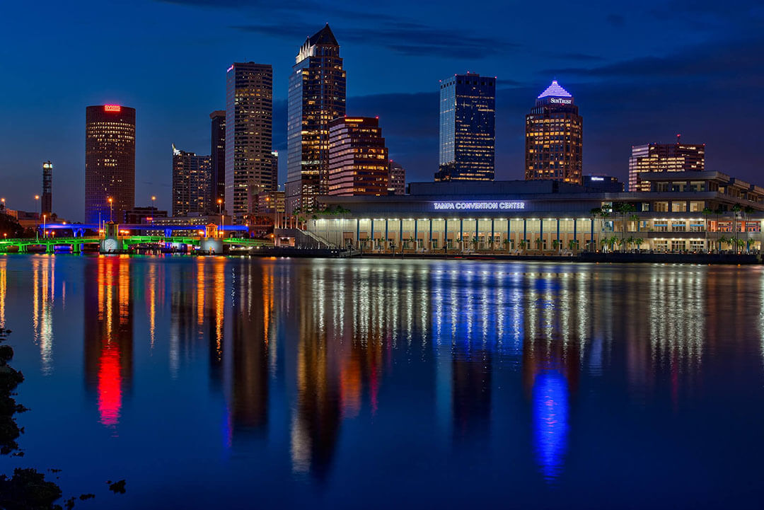 Downtown Tampa Florida at night | TampaSportsBars.com